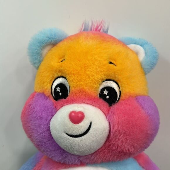 CARE BEARS  13.75” Medium Plush - Dare To Care Rainbow Star Kids Toy Age 4+ - Picture 2 of 10
